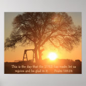 Texas Sunrise w/ Verse vanaf Psalm 118:24 Poster (Voorkant)