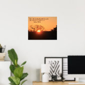 Texas Sunrise w/ Verse vanaf Psalm 118:24 Poster (Thuiskantoor)