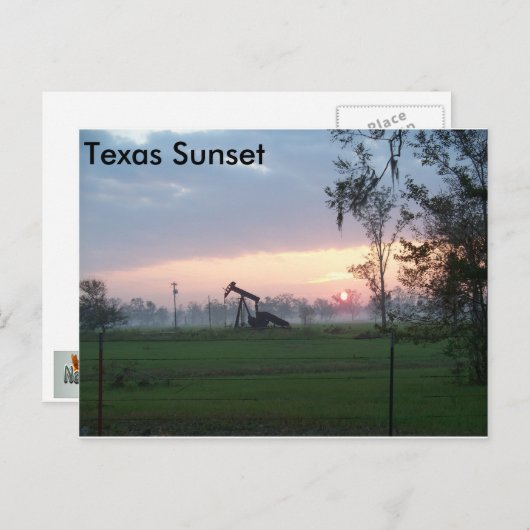 Texas Sunset Briefkaart (Voorkant / Achterkant)