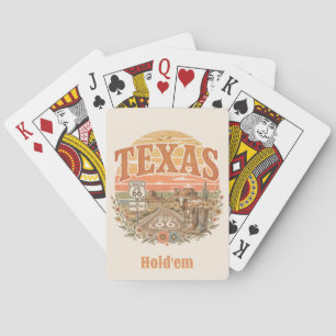 Texas Sunset Card Night Roadtrip Pokerkaarten