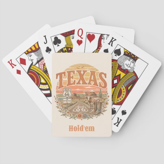 Texas Sunset Card Night Roadtrip Pokerkaarten (Achterkant)