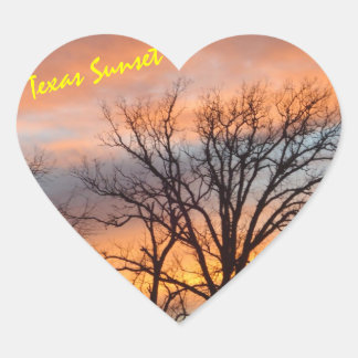 Texas Sunset Hart Sticker