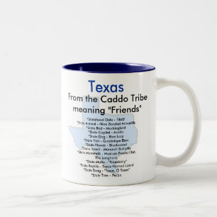 Texas Symbols & Map Tweekleurige Koffiemok