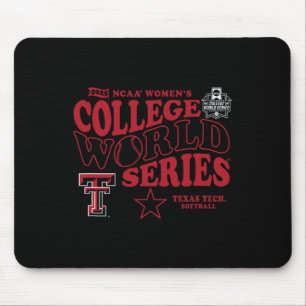 Texas Tech Red Raiders Wcws 2025 Softbal Zwart Muismat