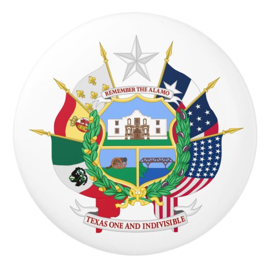 Texas-teken Keramische Knop (Voorkant)