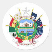 Texas-teken Ronde Sticker (Voorkant)