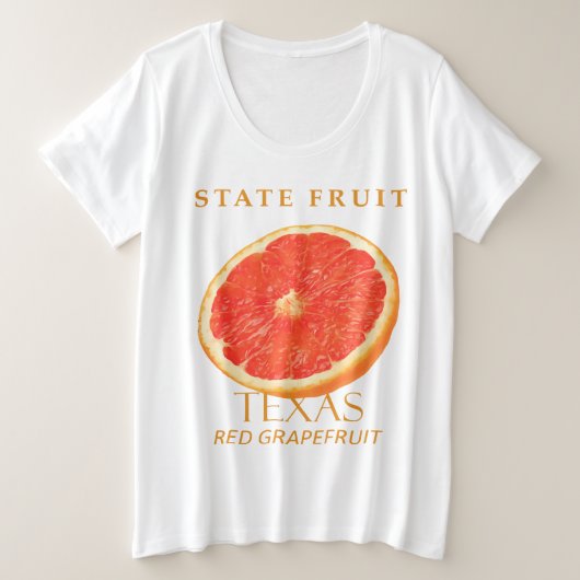 Texas Territory Fruit De Grapefruit Grote Maat T-shirt (Design voorkant)