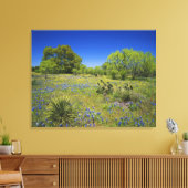 Texas, Texas Hill Country, Lage blaaskruid, Canvas Afdruk (Insitu (Woonkamer))