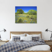 Texas, Texas Hill Country, Lage blaaskruid, Canvas Afdruk (Insitu (Slaapkamer))