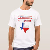 TEXAS, TEXAS OF MAP, UNITED STATES. SAMER BRASIL T-SHIRT (Voorkant)