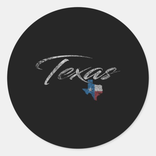 Texas Texas voor TX Ronde Sticker (Voorkant)