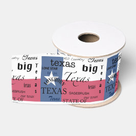 Texas Text Design-with Texas Flag Grosgrain Lint