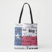 Texas Text Design-with Texas Flag Tote Bag (Voorkant)