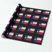 Texas Text Flag Cadeaupapier (Uitgerold)