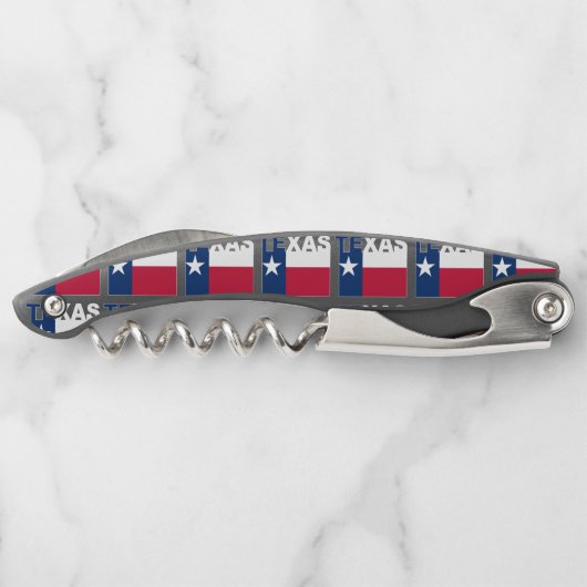 Texas Text Flag Kurkentrekker (Achterkant)