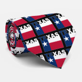 Texas Text Flag Stropdas (Opgerold)