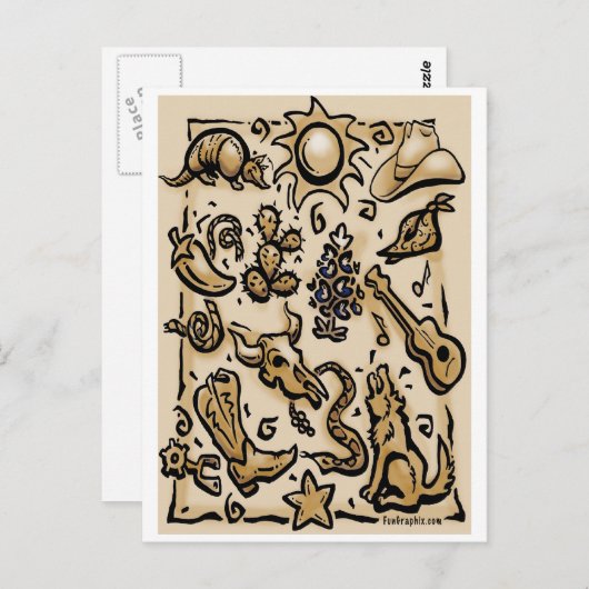 Texas Thang Briefkaart (Voorkant / Achterkant)