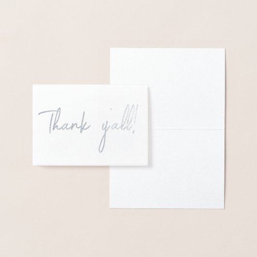 Texas Thank Y'all Cursive Script Folie Kaarten (Display)