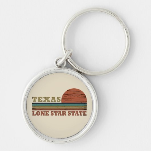 texas the lone star classic sunset style sleutelhanger (Voorkant)