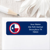 Texas The Lone Star Personalized Flag Etiket (Insitu)