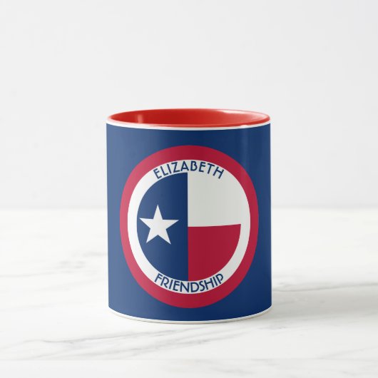 Texas The Lone Star Personalized Flag Mok (Midden)