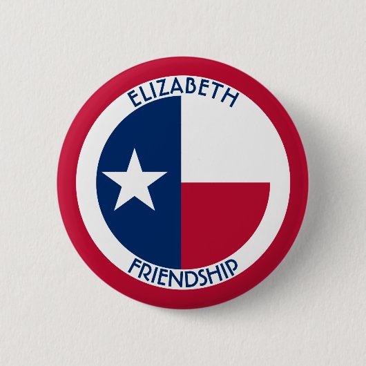 Texas The Lone Star Personalized Flag Ronde Button 5,7 Cm (Voorkant)