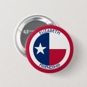 Texas The Lone Star Personalized Flag Ronde Button 5,7 Cm (Voorkant /achterkant)