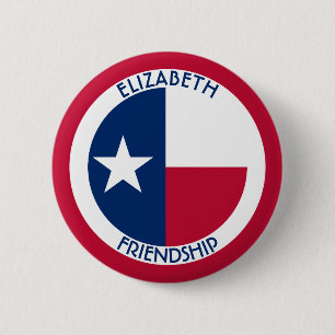 Texas The Lone Star Personalized Flag Ronde Button 5,7 Cm