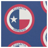Texas The Lone Star Personalized Flag Stof (Close Up)