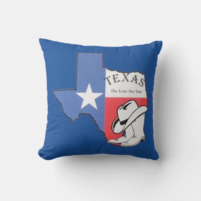 Texas The Lone Star State Buitenkussen (Voorkant)