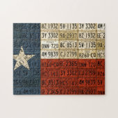 Texas The Lone Star State Flag License Bord Art Legpuzzel (Horizontaal)