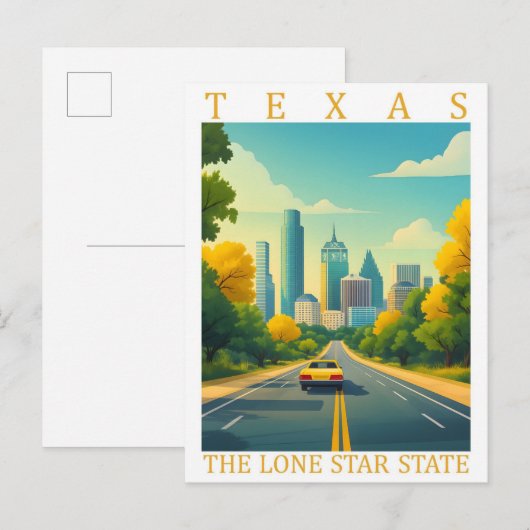 Texas the Lone Star State USA Travel Place Briefkaart (Voorkant / Achterkant)