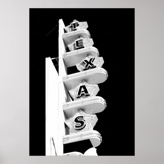 Texas Theater Sign - Poster (Voorkant)