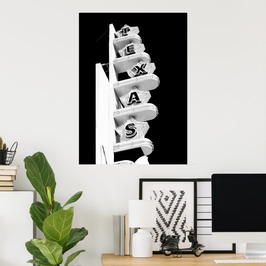 Texas Theater Sign - Poster (Thuiskantoor)