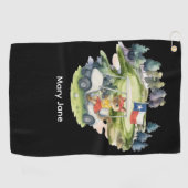 Texas thema voor golfer golfhanddoek (Horizontaal)