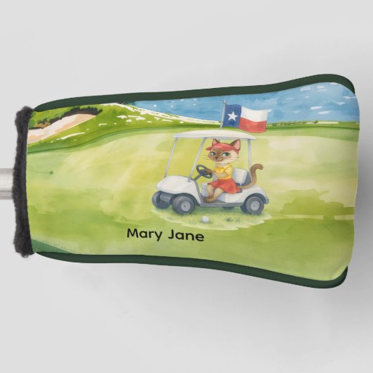 Texas thema voor golfer golfheadcover (Voorkant)