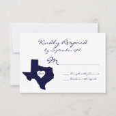 Texas Theme Navy Wedding RSVP-kaarten RSVP Kaartje (Voorkant)
