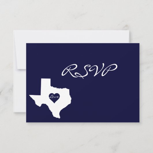 Texas Theme Navy Wedding RSVP-kaarten RSVP Kaartje (Achterkant)