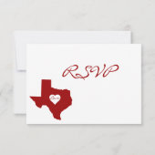 Texas Theme Red White Wedding RSVP-kaarten RSVP Kaartje (Achterkant)