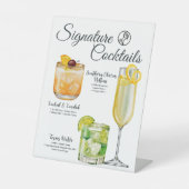 Texas Theme Signature Drinken Menu Reclamebord Met Voetstuk (Voorkant)