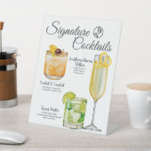 Texas Theme Signature Drinken Menu Reclamebord Met Voetstuk (Insitu)