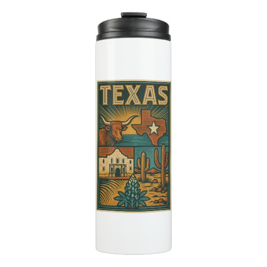 Texas Thermal Tumbler - Geïsoleerd RVS Thermosbeker (Voorkant)