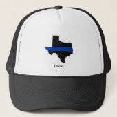 Texas Thin Blue Line Trucker Hat Pet (Voorkant)