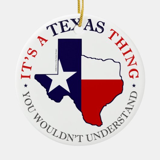 Texas Thing Keramisch Ornament (Voorkant)