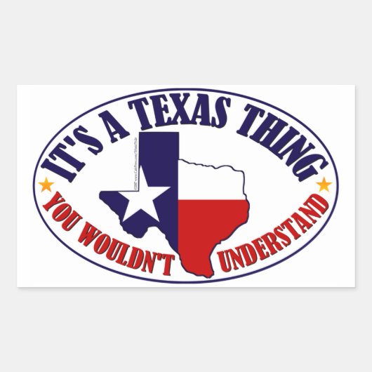Texas Thing Rechthoekige Sticker (Voorkant)
