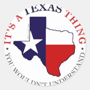 Texas Thing Ronde Sticker