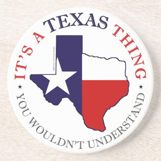 Texas Thing Zandsteen Onderzetter (Voorkant)