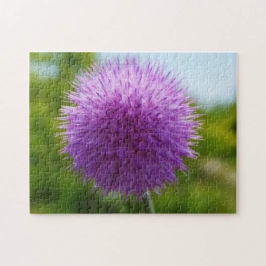 Texas Thistle Wildflower Paarse bloemenpuzzel Legpuzzel (Horizontaal)