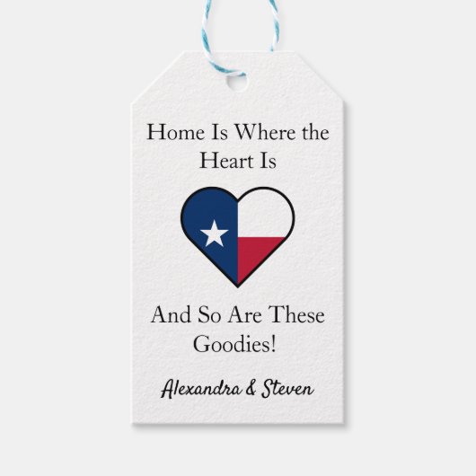 Texas Thuis Is Waar Het Hart Is Cadeaulabel (Voorkant)