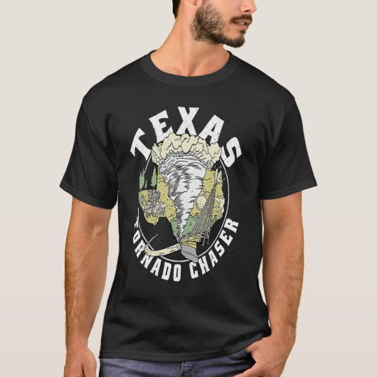 Texas Tornado Jager Storm Alert Slechte Weer Texaa T-shirt (Voorkant)